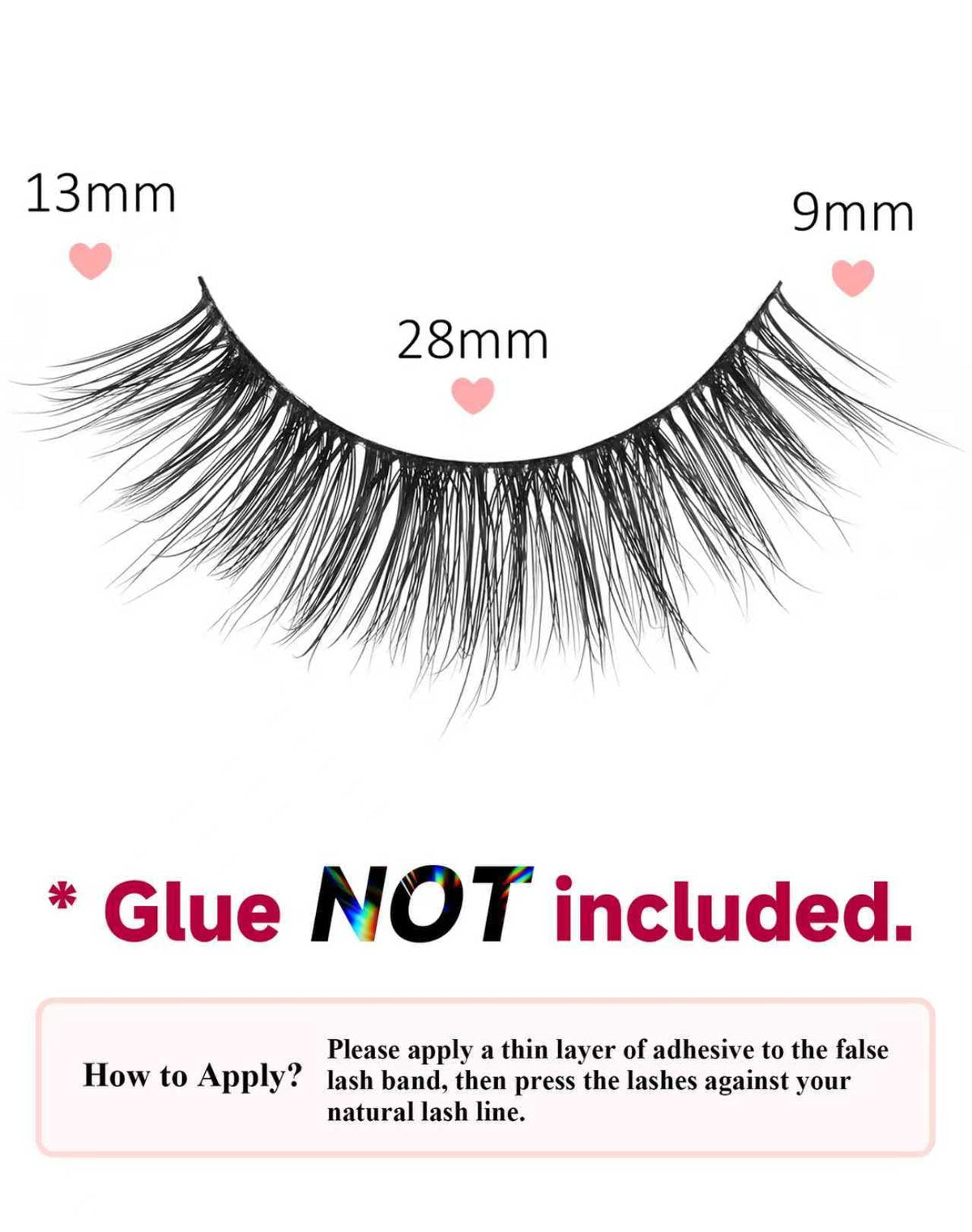 Ukrizi KD01 close-up of super-thin lash band for invisible, seamless wear