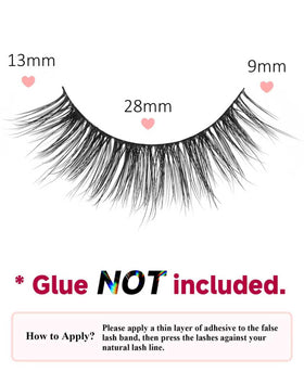 Ukrizi KD01 close-up of super-thin lash band for invisible, seamless wear