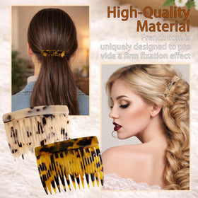 UKSKS comb inserted in a French twist demonstrating strong secure hold for all-day styling