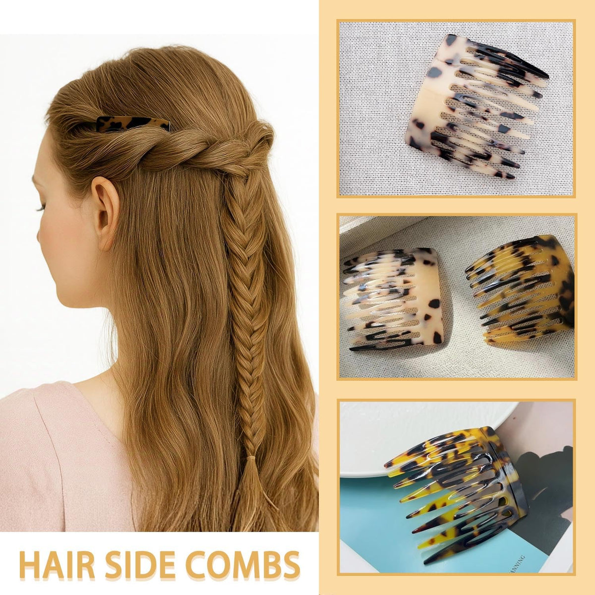 UKSKS comb inserted in side twist demonstrating quick secure styling