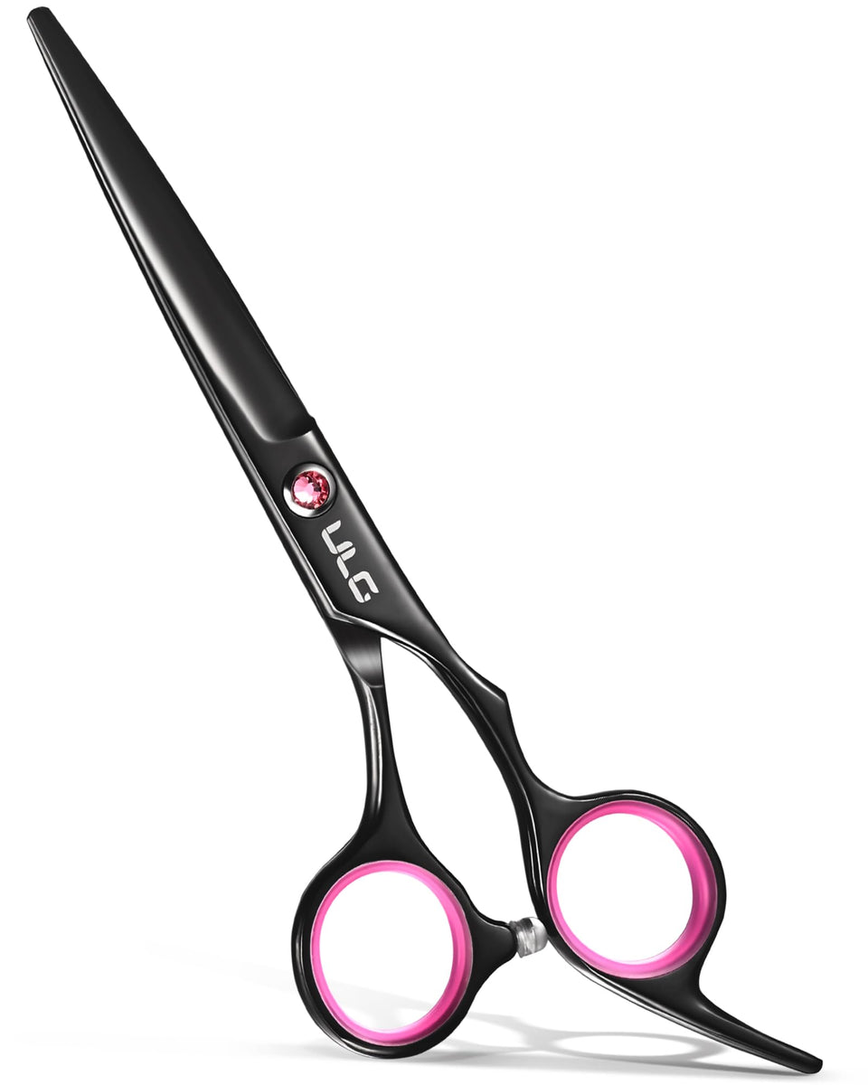 ULG front view of black shears showing full silhouette and durable finish, professional look