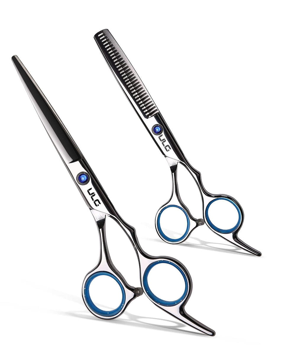 ULG front view of scissors and thinning shears showing professional quality and balance