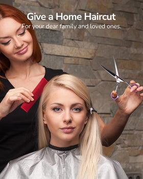 ULG shears in stylist hands cutting hair for comfortable salon use benefit