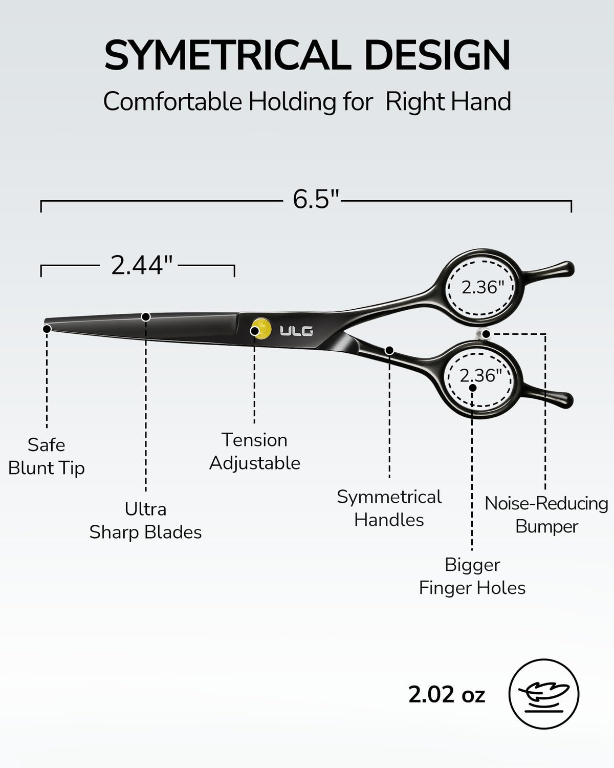 ULG hand-held scale comparison showing lightweight 2.06oz balance benefit