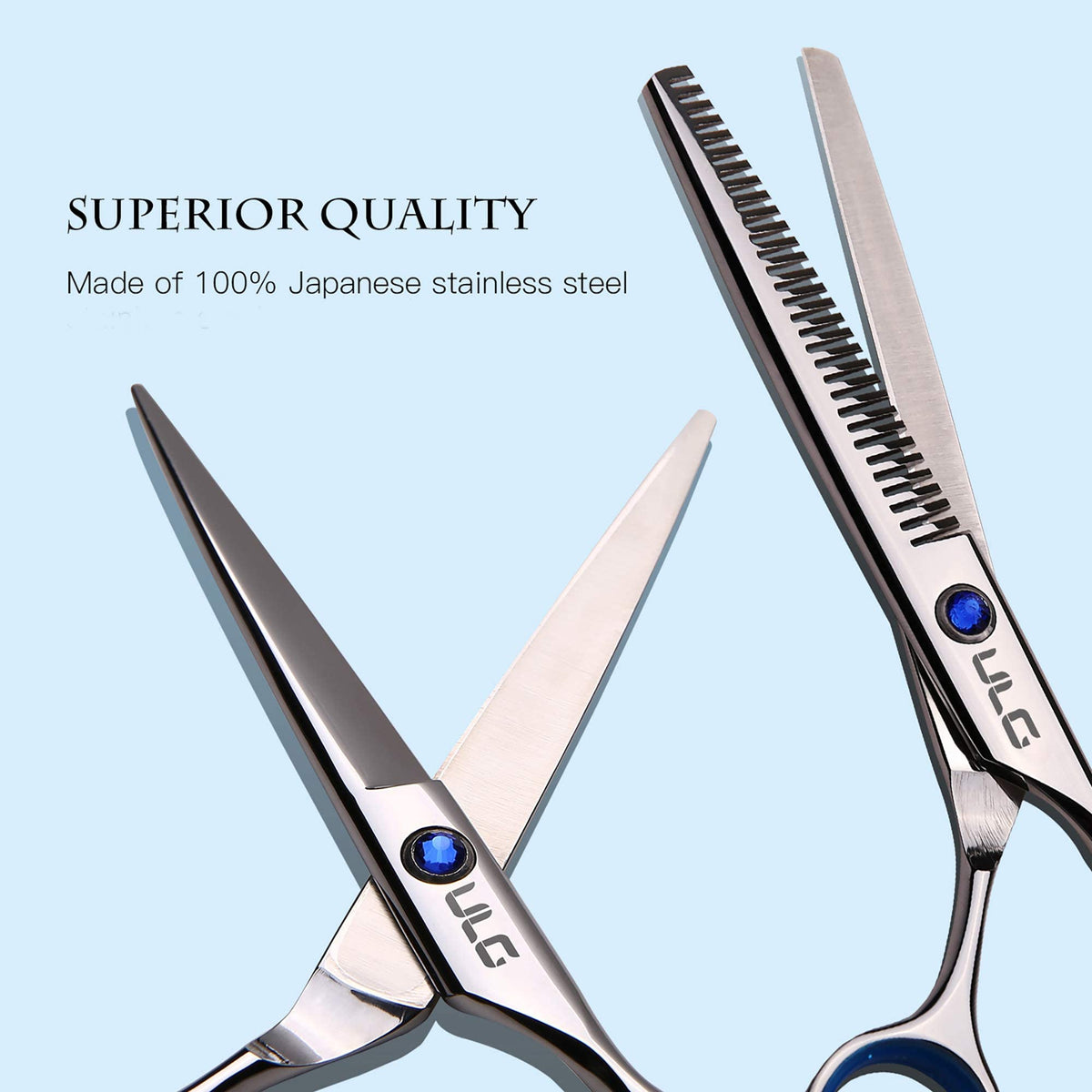 ULG thinning shears teeth detail demonstrating 20–25% controlled thinning