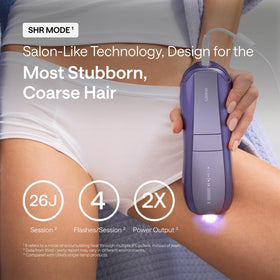 Ulike device in use on bikini area demonstrating gentle, low-discomfort treatment