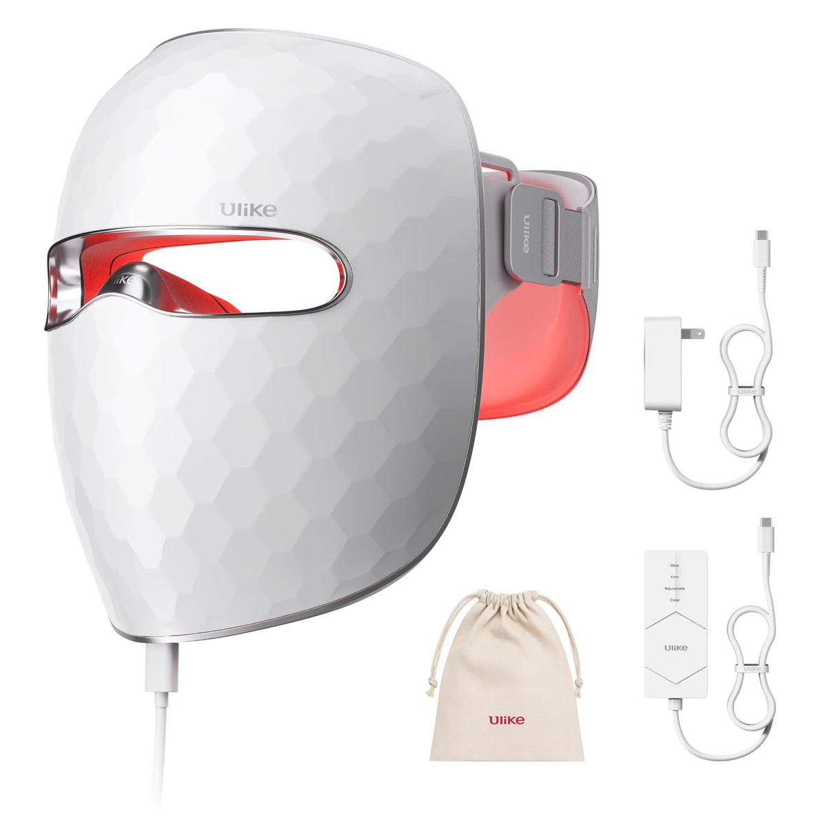 Ulike ReGlow front view showing full-face LED coverage and even results