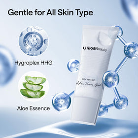 Ulikebeauty gel applied after hair-removal device to soothe skin and reduce redness