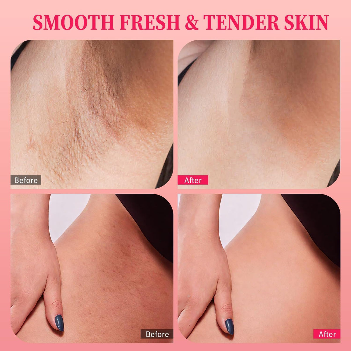 ulluxe applying scrub to bikini line in shower to prevent ingrown hairs benefit