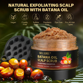 ulluxe batana oil closeup highlighting nourishing oil used to moisturize and restore scalp