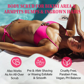 ulluxe open jar with spoon displaying creamy scrub helping controlled application