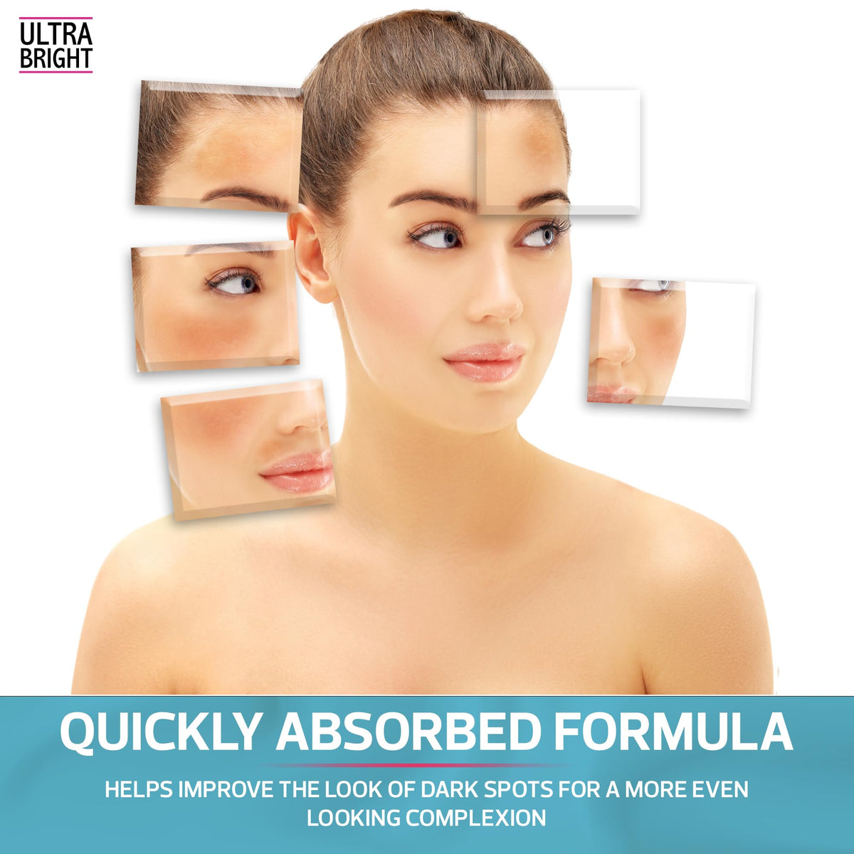 ULTRA BRIGHT pipette applying gel to skin, precise targeted treatment