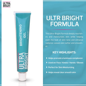 ULTRA BRIGHT swiped gel close-up showing smooth finish, quick absorption
