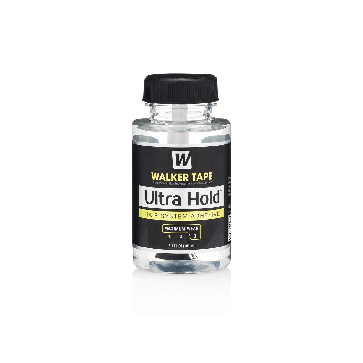 Ultra Ultrahold front packaging showing clear 3.4oz bottle and label, reliable hold