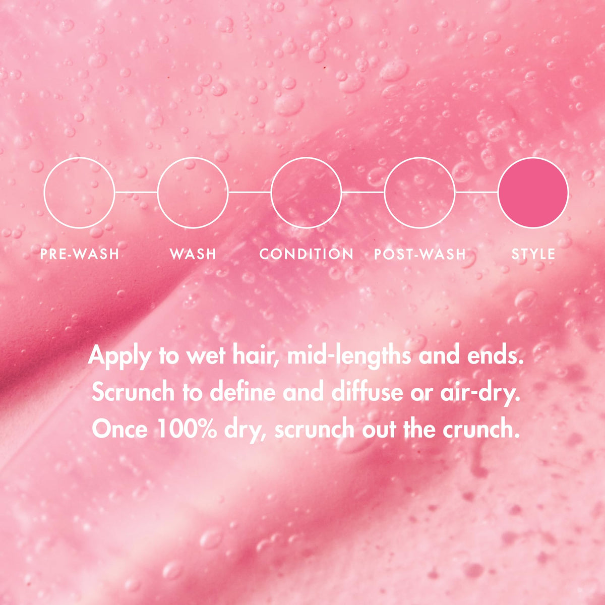 Umberto Giannini jelly applied to wet hair demonstrating frizz control benefit