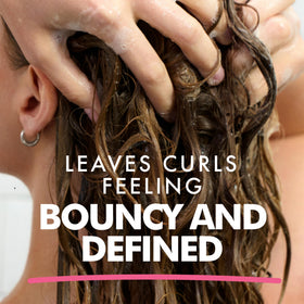 Umberto Giannini on bathroom shelf styled for everyday curl routine inspiration