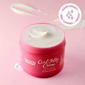 Umberto Giannini in-hair scrunching demo enhancing curl formation