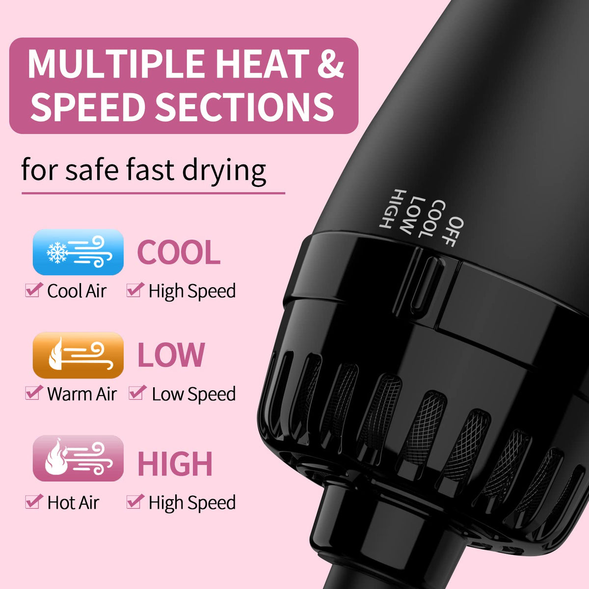 Umeely ceramic titanium barrel close-up for even heat and less damage
