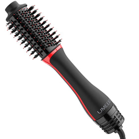 Umeely front view showing brush and ergonomic handle for easy styling