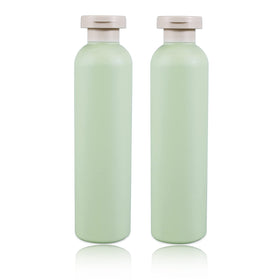 UMETASS front view of two bottles showing capacity and labels, travel-ready convenience