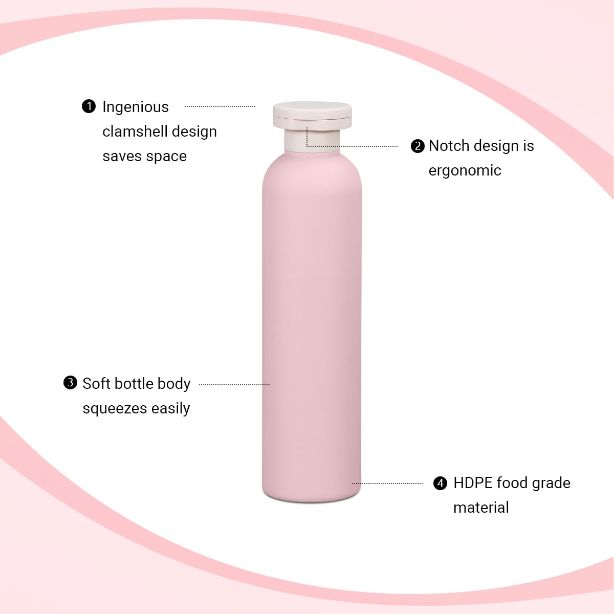 UMETASS travel toiletry bag with bottle inside illustrating convenience and leak protection benefit