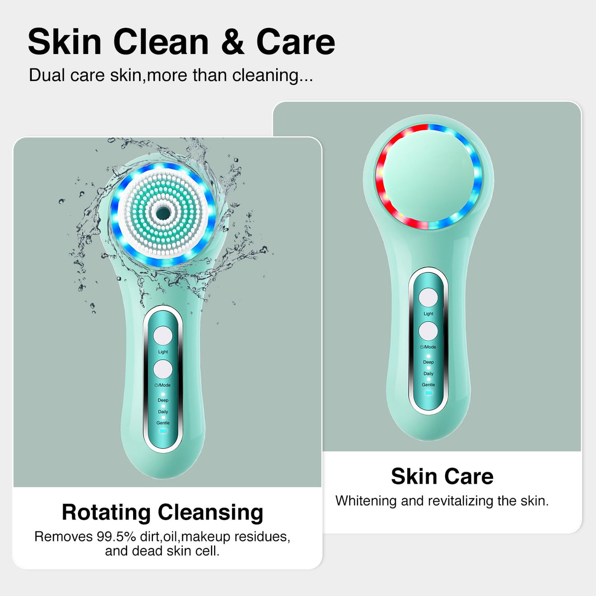 UMICKOO silicone brush head close-up highlighting gentle, hygienic texture