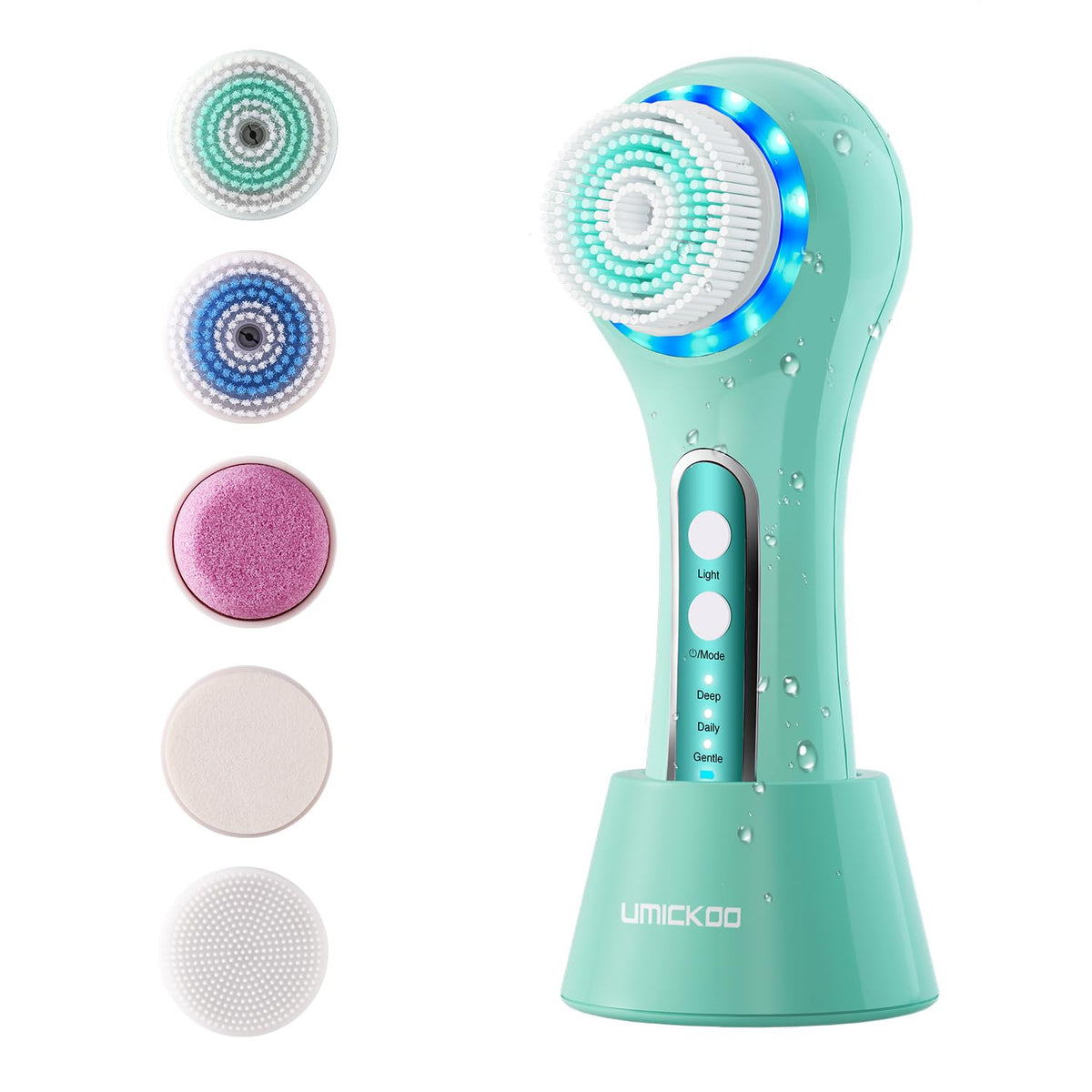 UMICKOO front view showing device and ergonomic grip for precise cleansing