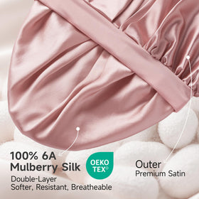 Umisleep silk inner close-up highlighting smooth 22 momme fabric protection