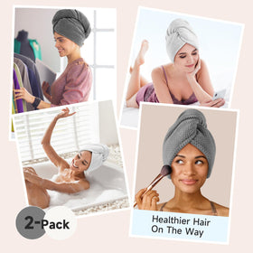 Umisleep folded grey and white towels illustrating easy storage and rotation