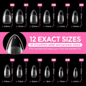 UNA GELLA clear full-cover tip showing translucence for custom color work benefit