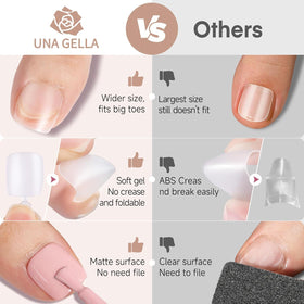 UNA GELLA butterfly handle during application for easier placement benefit
