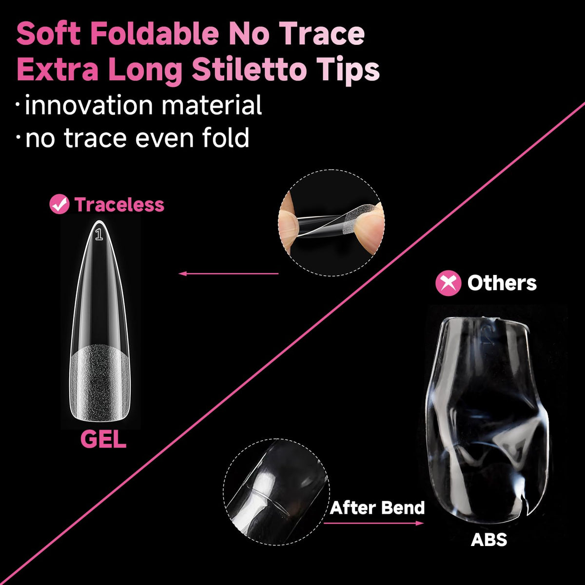 UNA GELLA tip being applied on natural nail illustrating easy installation