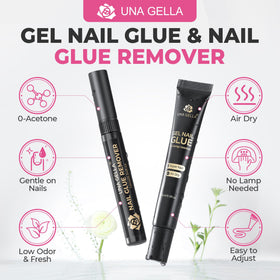 UNA GELLA application demo pressing press-on nails for quick secure hold