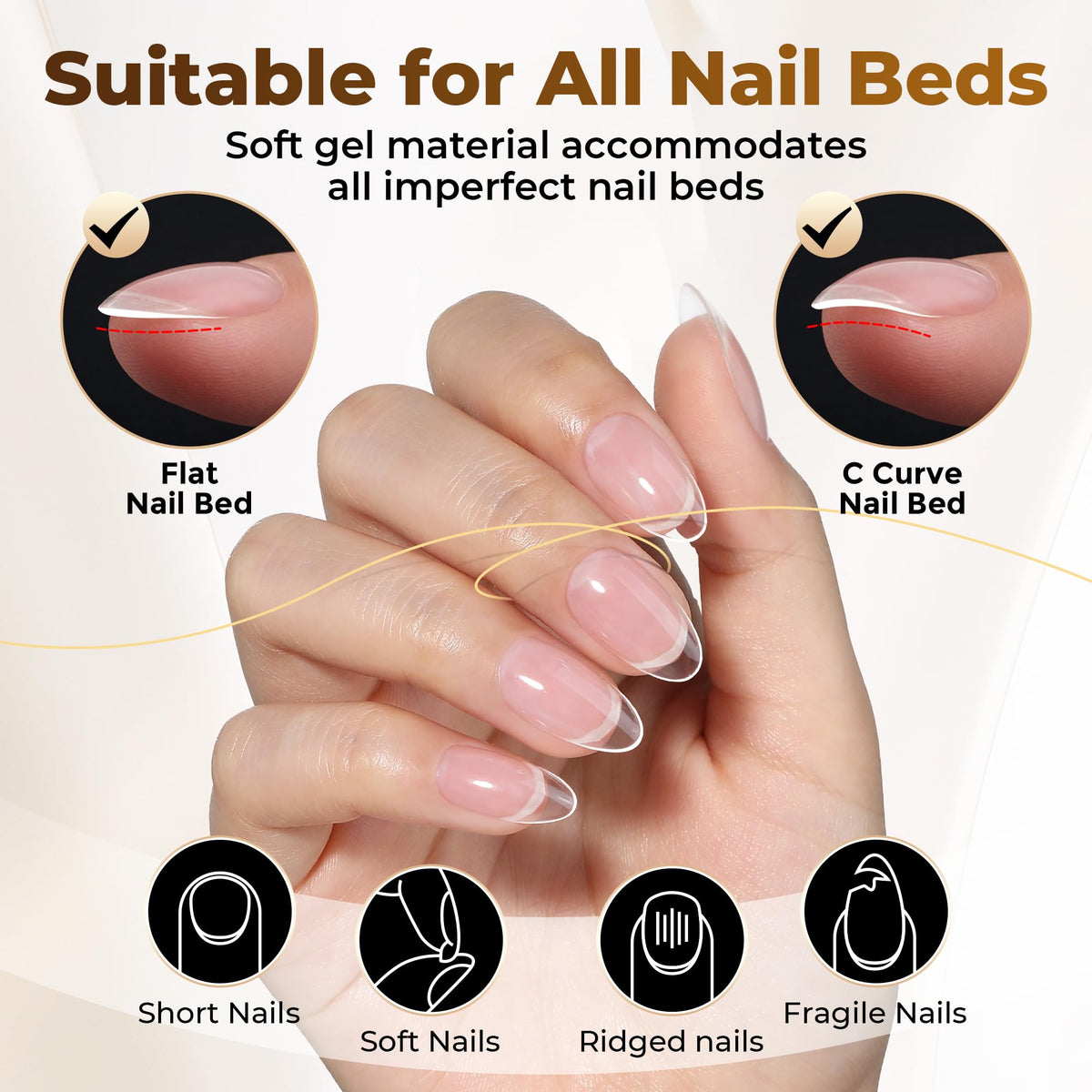 UNA GELLA tips with glue and tools ready for application benefit: simplified DIY process