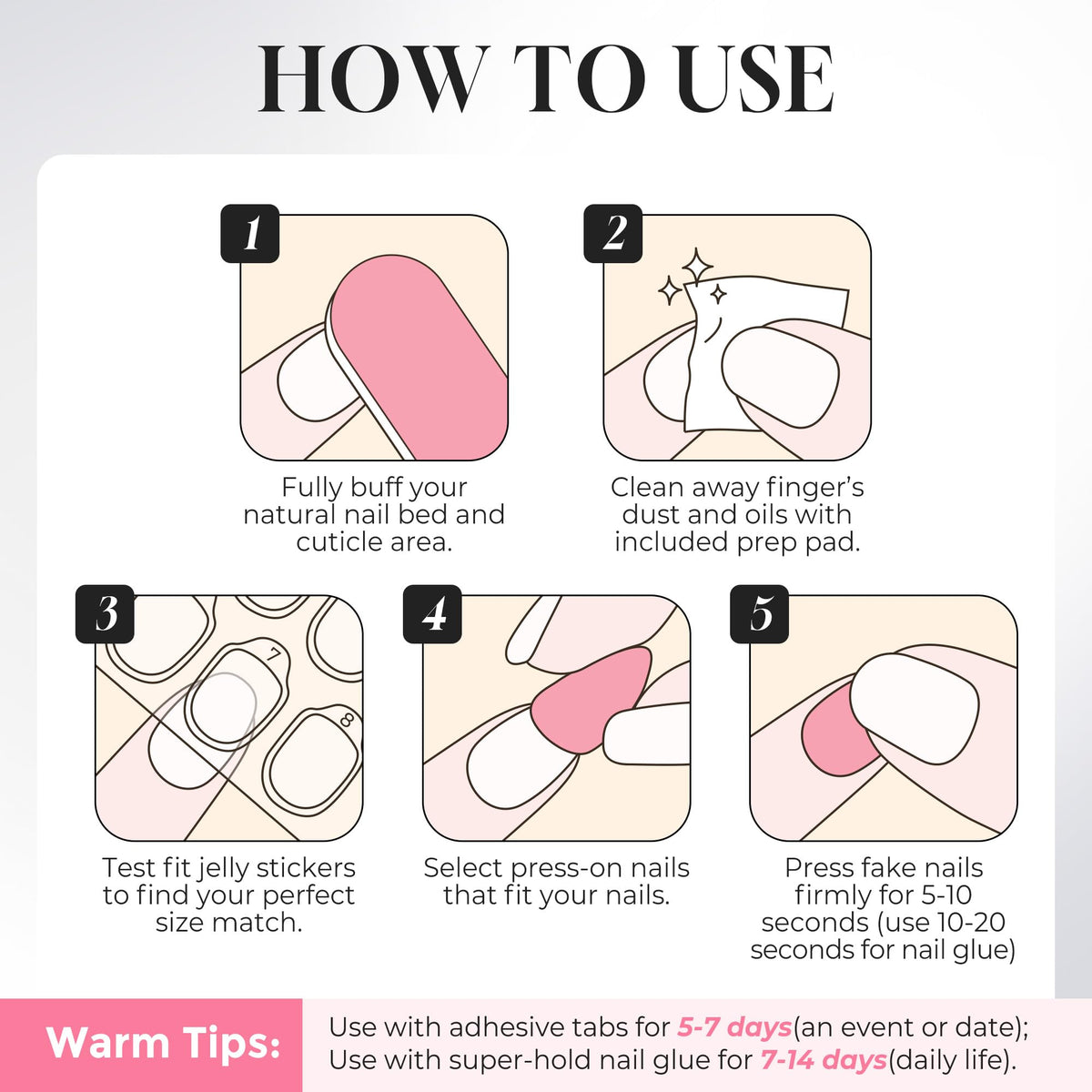 UNA GELLA kit with application tools illustrating fast glue-on convenience