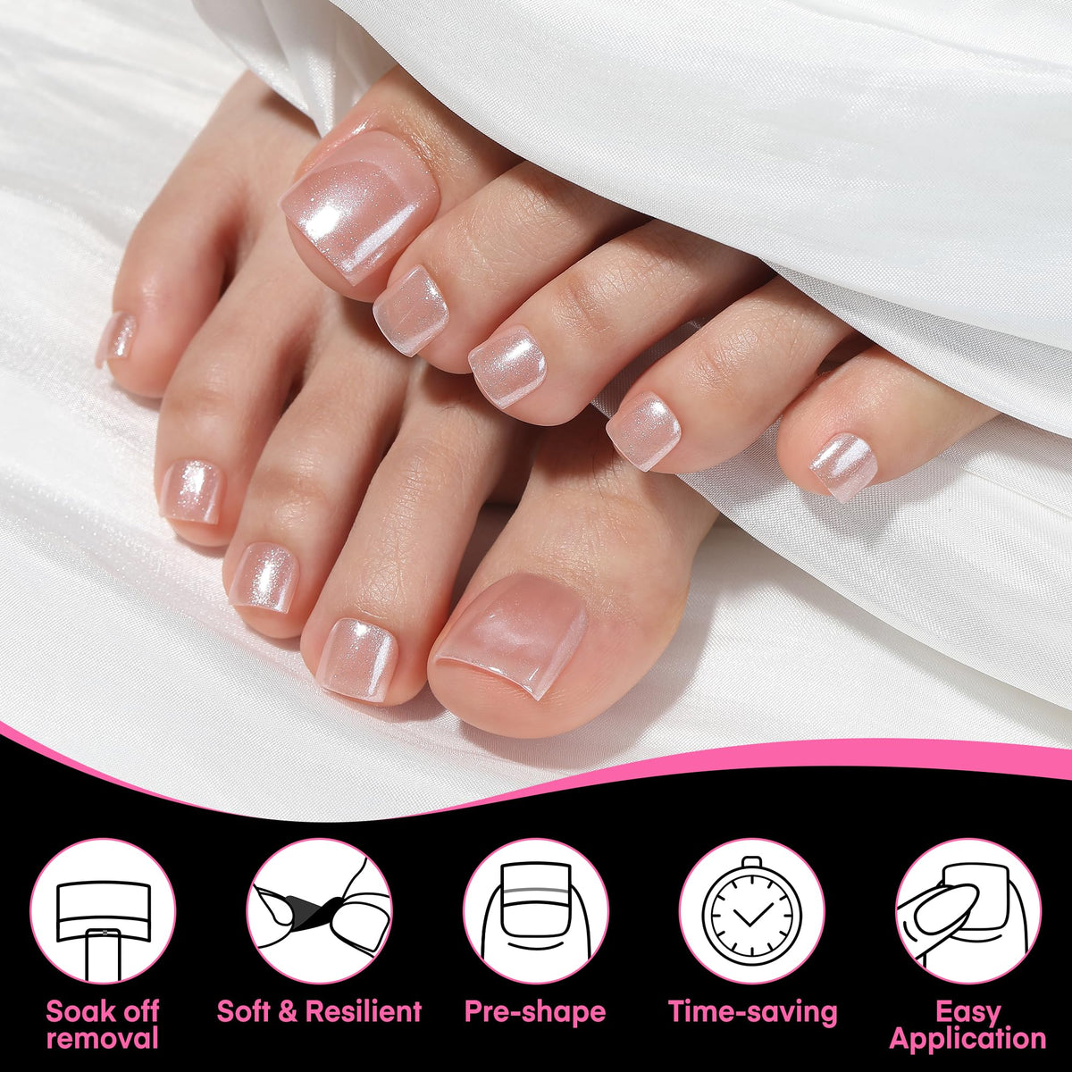 UNA GELLA applicator tab detail keeping fingers clean and ensuring precise placement