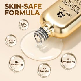 UNA GELLA 10ml bottle next to coin showing compact travel size