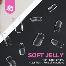 UNA GELLA box contents overview displaying all 120 tips and 12 sizes neatly