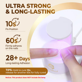 UNA GELLA angled brush close-up for precise, zero-waste application
