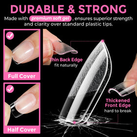 UNA GELLA clear gel texture detail highlighting flexible, crease-resistant material