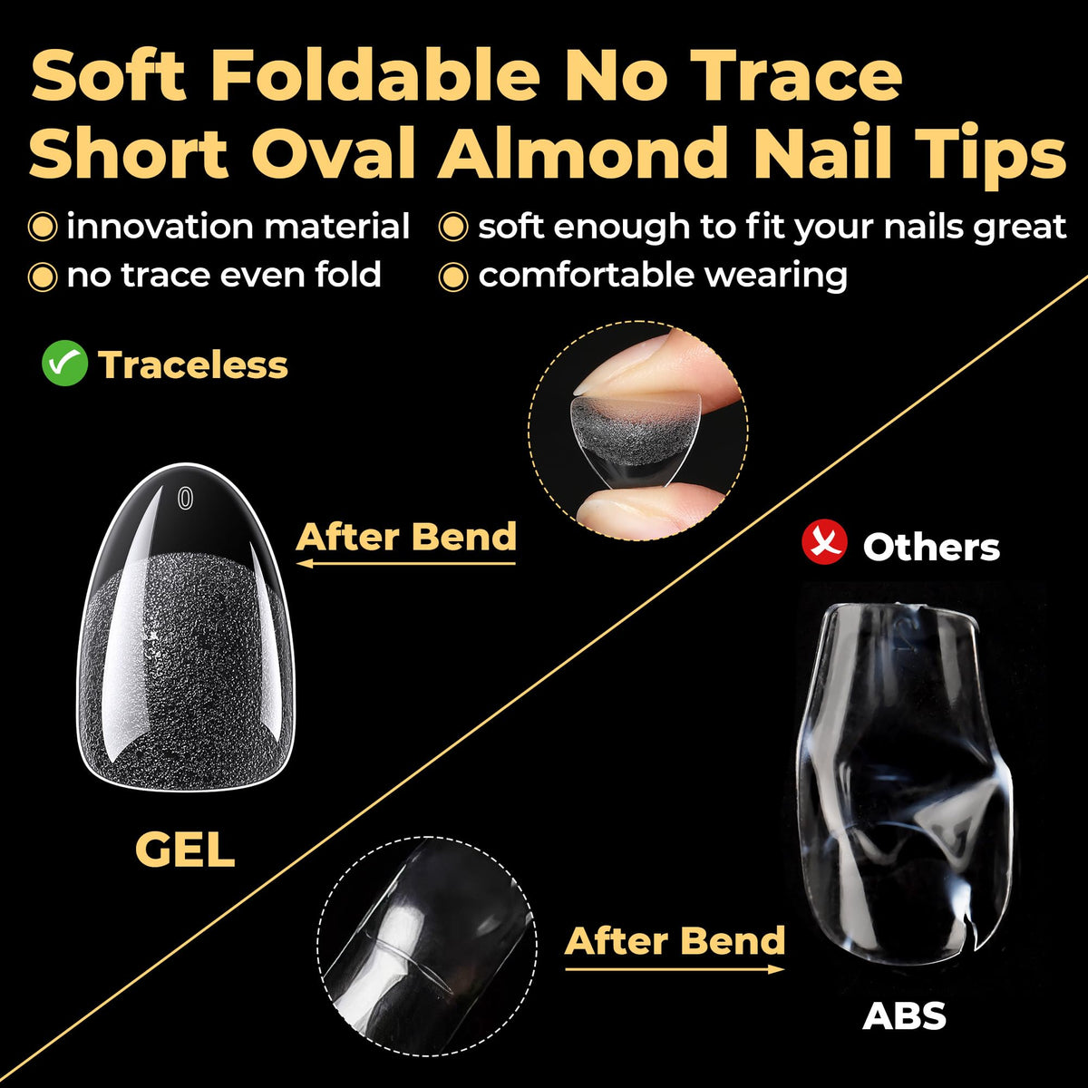 UNA GELLA clear polished tip showcasing glossy finish after polish