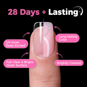 UNA GELLA clear surface with gel polish demonstrating true color payoff