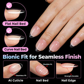 UNA GELLA clear tip surface detail, smooth finish for easy coloring