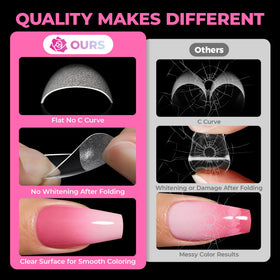 UNA GELLA clear tip transparency ready for custom color and overlay work