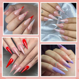 UNA GELLA close-up of double-sided matte inner and glossy outer for secure bond