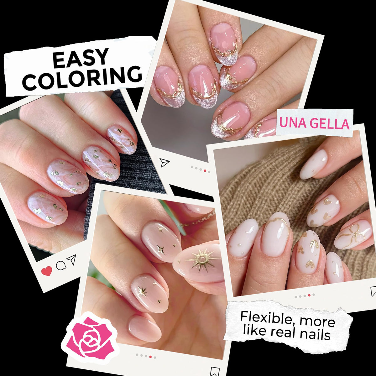 UNA GELLA inner matte texture close-up improving adhesion