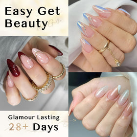 UNA GELLA close-up of soft gel texture highlighting flexibility and strength