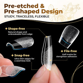 UNA GELLA tip edge detail highlighting smooth texture for easy adhesion