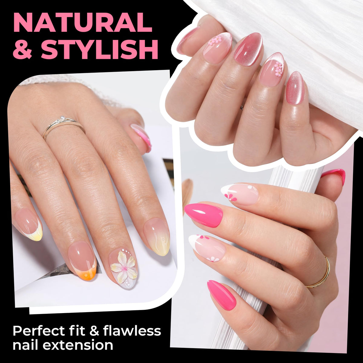 UNA GELLA close-up of semi-matte texture for improved bonding and no-bubble finish