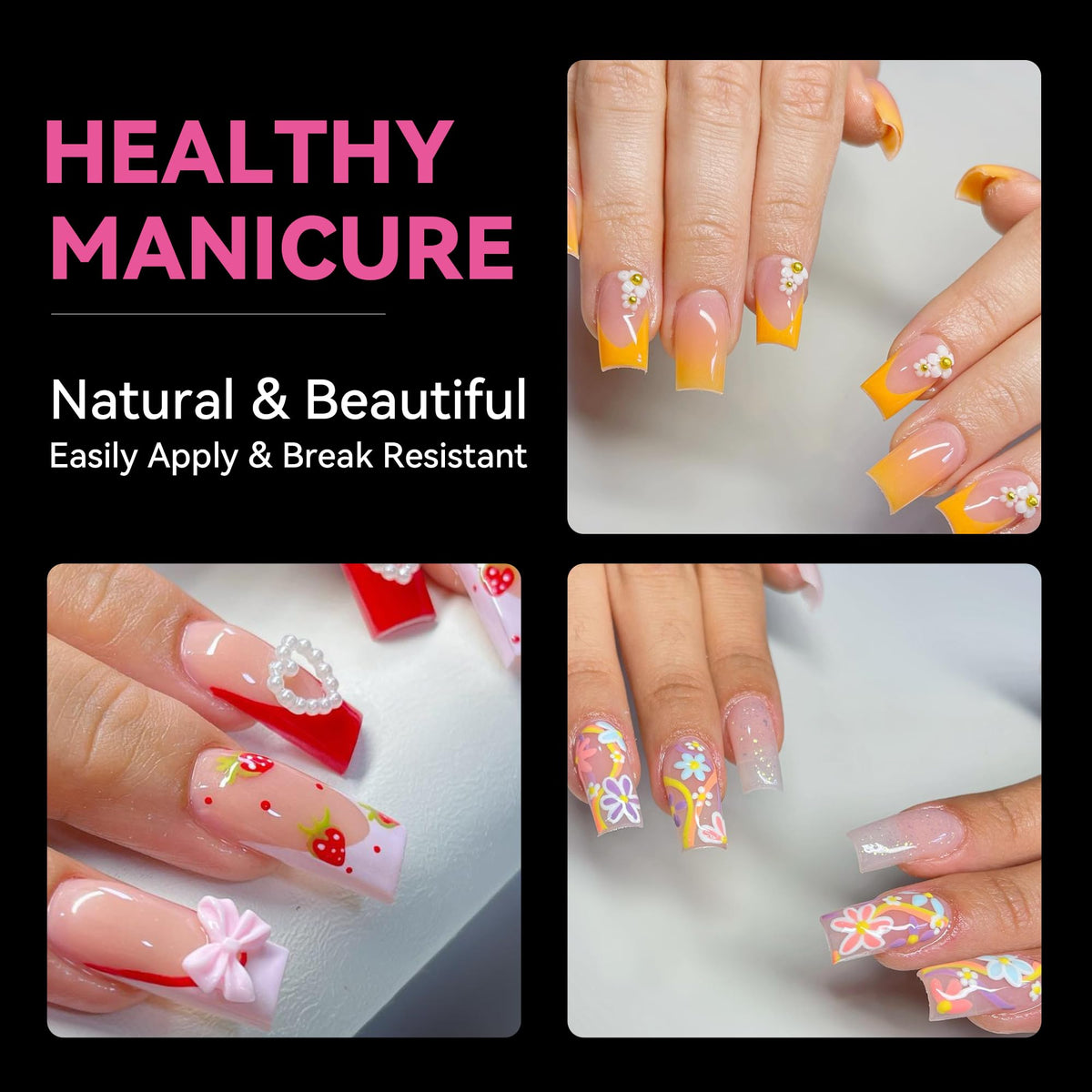 UNA GELLA close-up of pre-filed half-matte texture for better gel adhesion